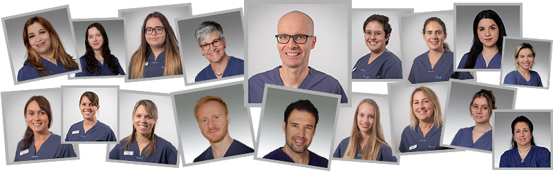 Team der Oralchirurgie, Kieferchirurgie, Implantologie
